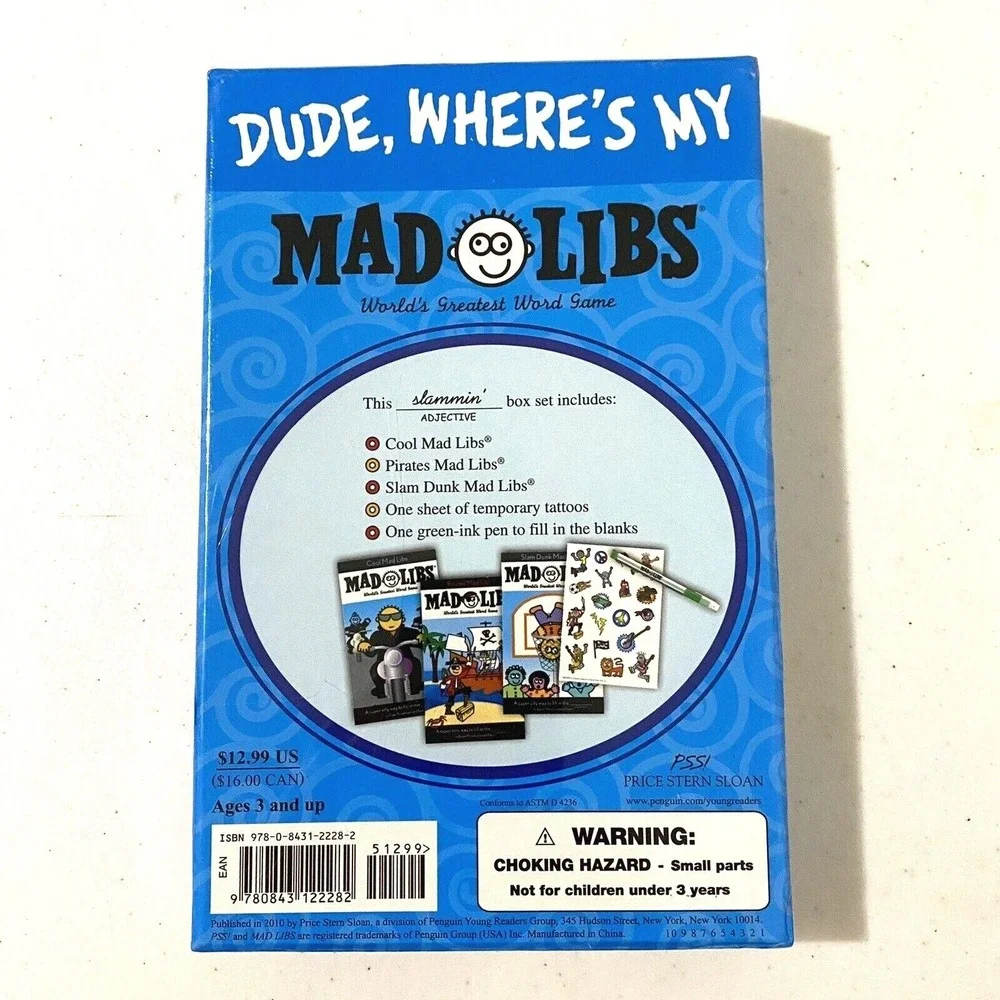 Dude Where's My Mad Libs Ultimate Box Set World's Greatest Word Game 2010‎